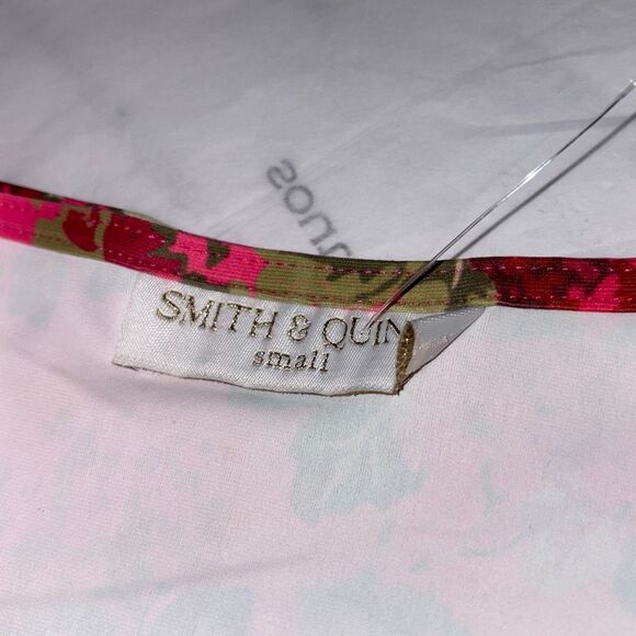 Smith & Quinn Off Shouder Floral Cropped Balloon sleeve Blouse Small - Picture 8 of 9